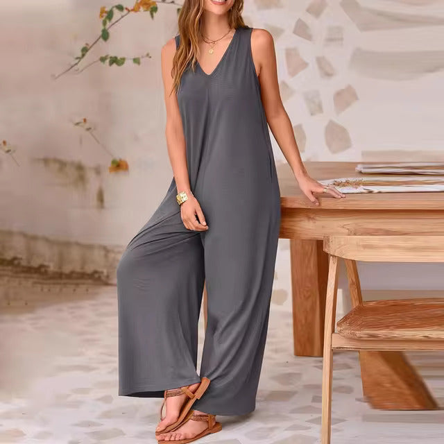 Dewi™ Klassieke V-hals Jumpsuit