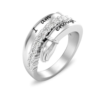 Louise™ Gegraveerde Ring ''I Am Enough''