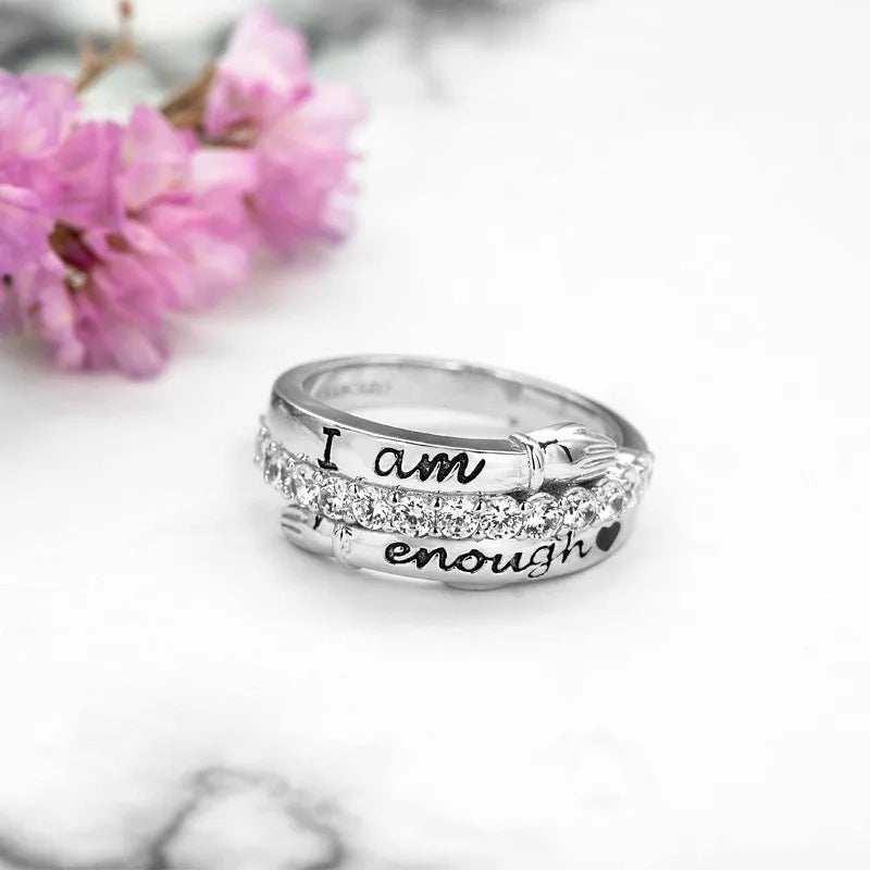 Louise™ Gegraveerde Ring ''I Am Enough''