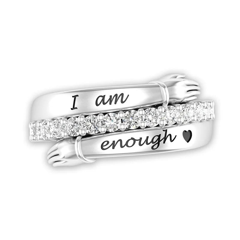 Louise™ Gegraveerde Ring ''I Am Enough''