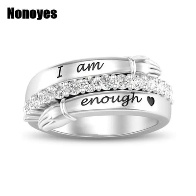 Louise™ Gegraveerde Ring ''I Am Enough''