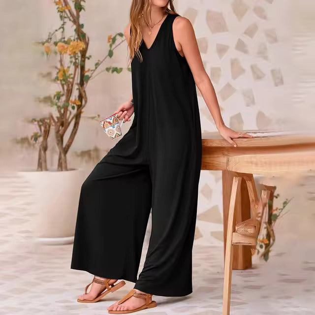 Dewi™ Klassieke V-hals Jumpsuit
