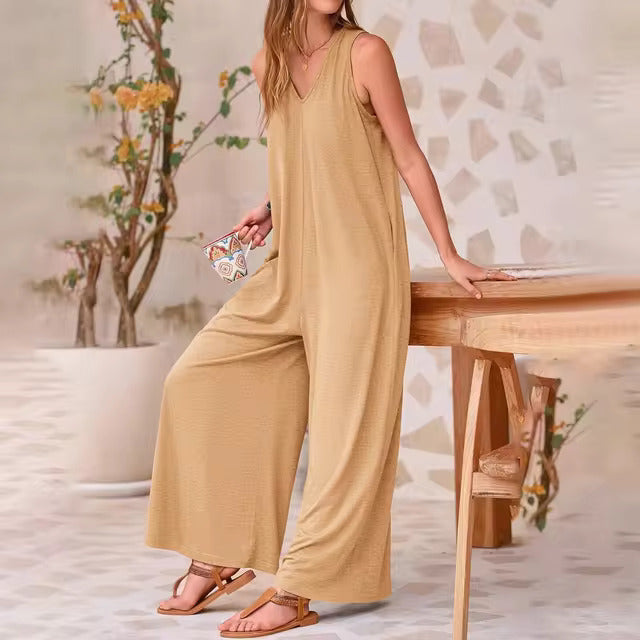 Dewi™ Klassieke V-hals Jumpsuit