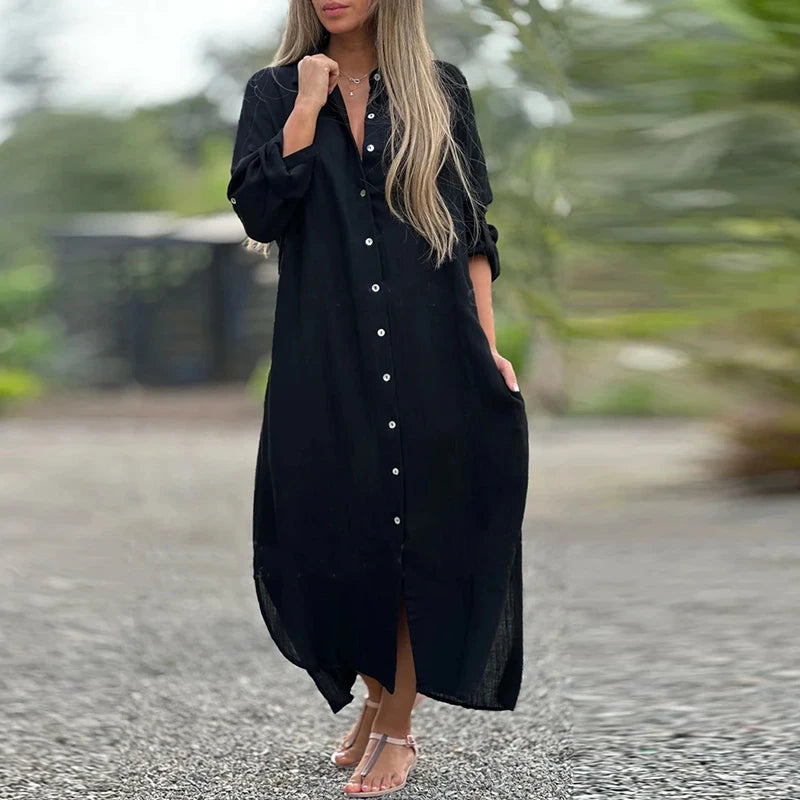 Gabriela™ Oversized Jurk Met Lange Mouwen